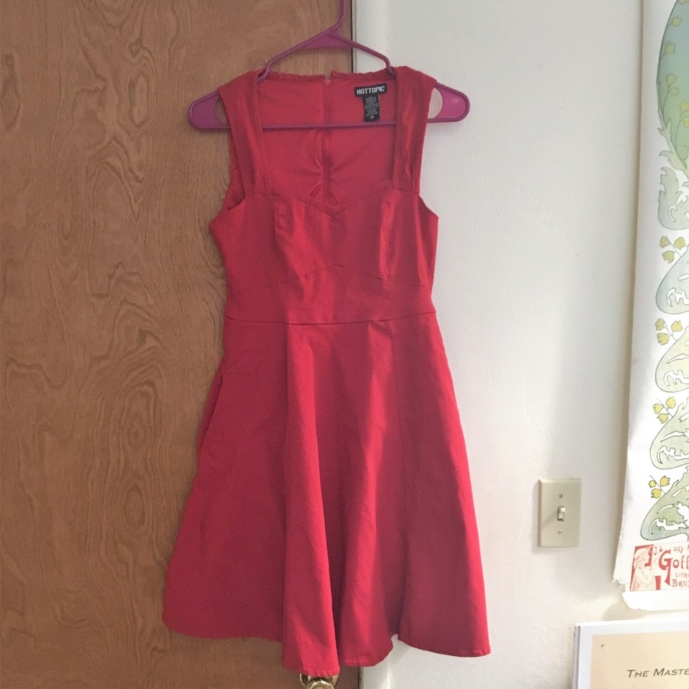 Red Hot Topic dress, medium, great condition
